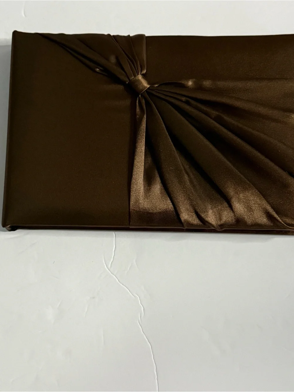 Guest Book Wedding Bridal Dark Brown Bow Lillian Rose